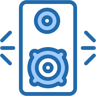 speaker two color icon