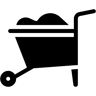 carretilla relleno icono