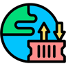 global network lineal color icon