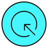 back lineal-color icon