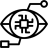 occhio linea icona