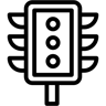 traffic light line icon
