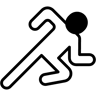 جري ثنائي اللون أيقونة