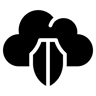 cloud security filled icon