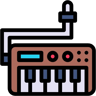midi keyboard lineal color icon