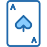 ace of spades two color icon