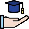 graduation lineal color icon