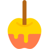caramel apple flat icon