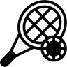 网球拍 双色调 图标