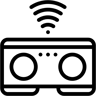wireless speaker line icon