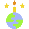 aniversário plano ícone