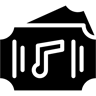 concert ticket filled icon