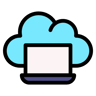 cloud computing lineal color icon