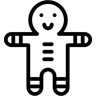 Lebkuchenmann linie Icon