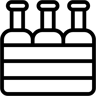 bottles line icon