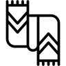 围巾 线条 图标