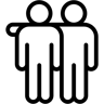 two people line icon