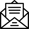 e-mail ligne icône