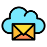nube lineal-color icono