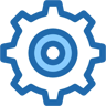 Einstellungen zwei farben Icon