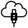 cloud storage duotone icon