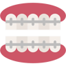 aparatos dentales flat icono