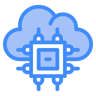 Computación en la nube two-color icono