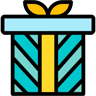 gift lineal color icon