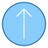 upward arrow two-color icon