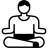 meditazione duotono icona