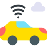 carro sem fio flat ícone