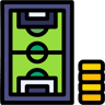 soccer field lineal-color icon