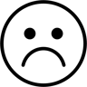 sad face line icon