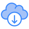 cloud download two color icon