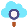almacenamiento en la nube flat icono