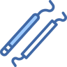 Dentalwerkzeuge two-color Icon