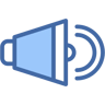 megaphone two color icon