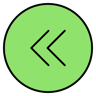 double left arrow lineal color icon