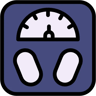 weight scale lineal color icon