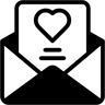 情书 双色调 图标
