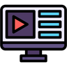 video çizgisel renk simge
