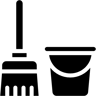 escoba relleno icono