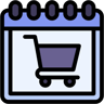 shopping cart lineal color icon