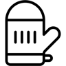 oven mitt line icon