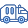 garbage truck two color icon