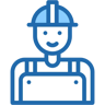 construction worker two color icon