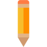 pensil datar ikon