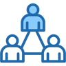 teamwork two color icon