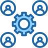 teamwork two color icon