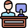 receptionist lineal color icon